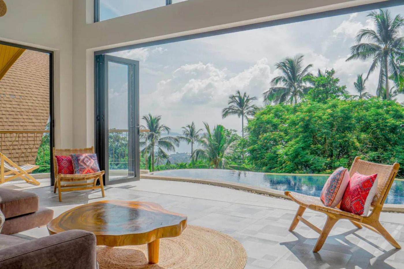 Phra Chan Villa 2Br - Infinity Pool & Sea View Pantai Chaweng Luaran gambar